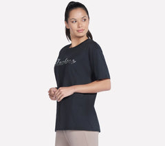 Skechers Script Diamond Studded Short Sleeve Tee