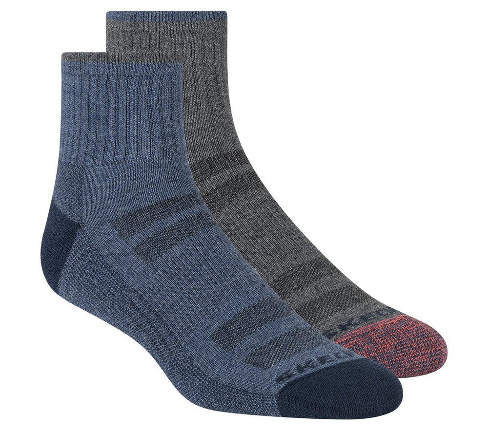 Skechers Mens Trail Quarter Coolmax Socks - 2 Pack