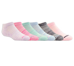 Skechers 6 Pack Girls' Low Cut Color Stripe Socks
