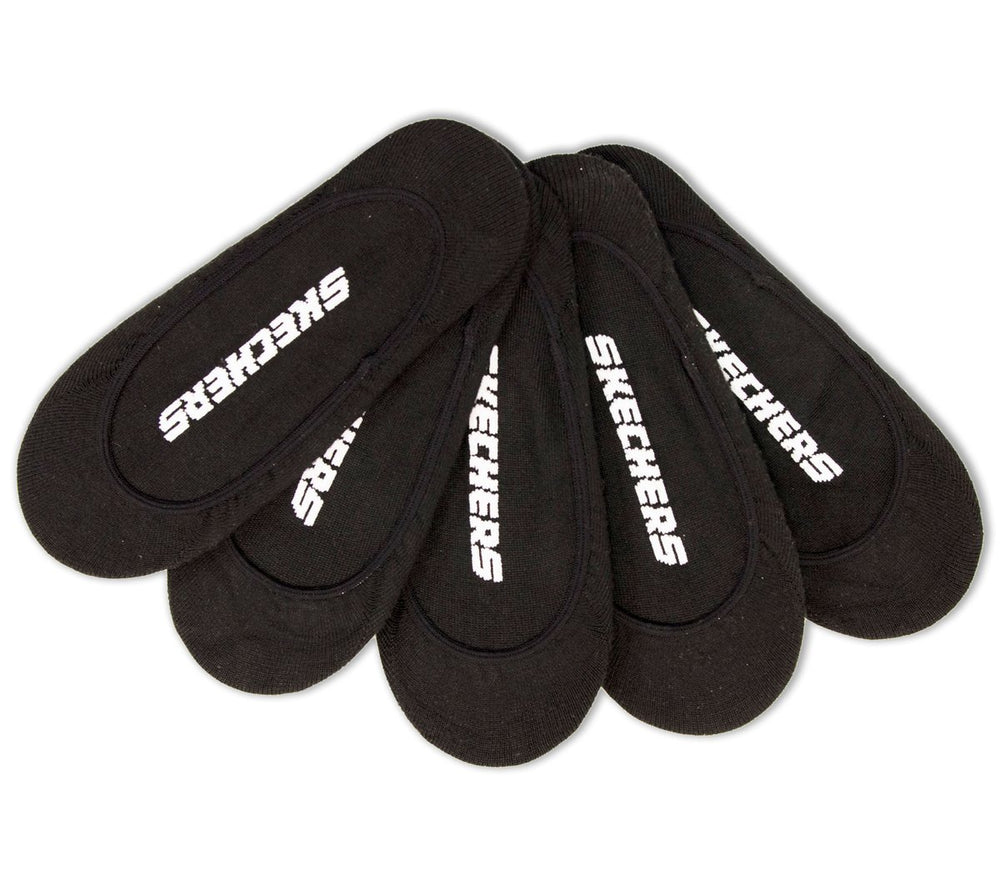 Skechers 5 Pack Non Terry Solid Liner Socks