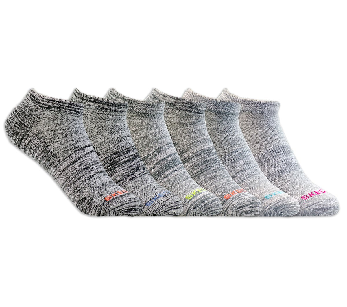 Skechers 6 Pack Women's Low Cut Sport Stripe Socks
