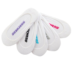 Skechers 5 Pack Non Terry Solid Liner Socks