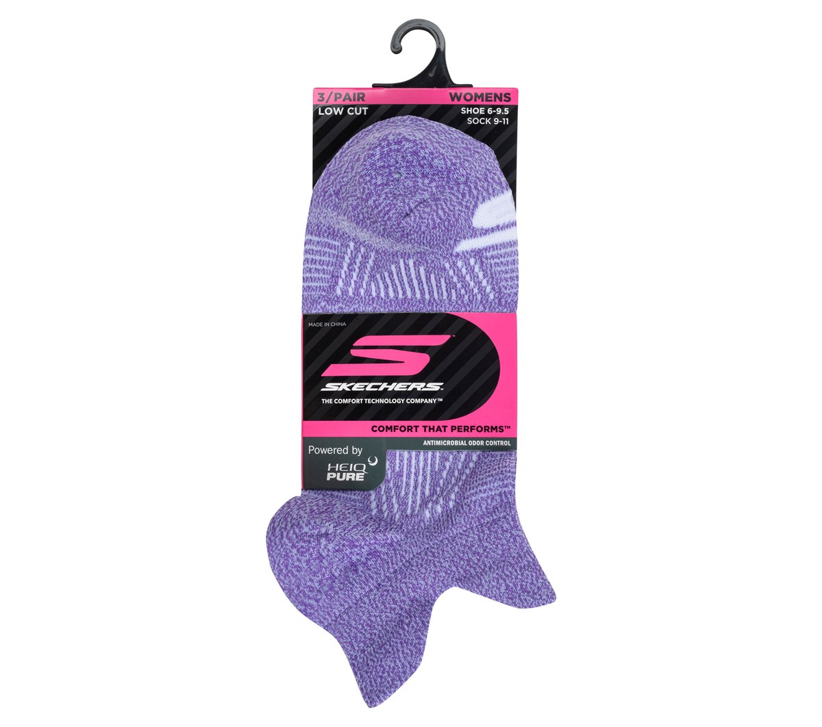 Skechers 3 Pack Women's Performance Low Cut Pattern Socks