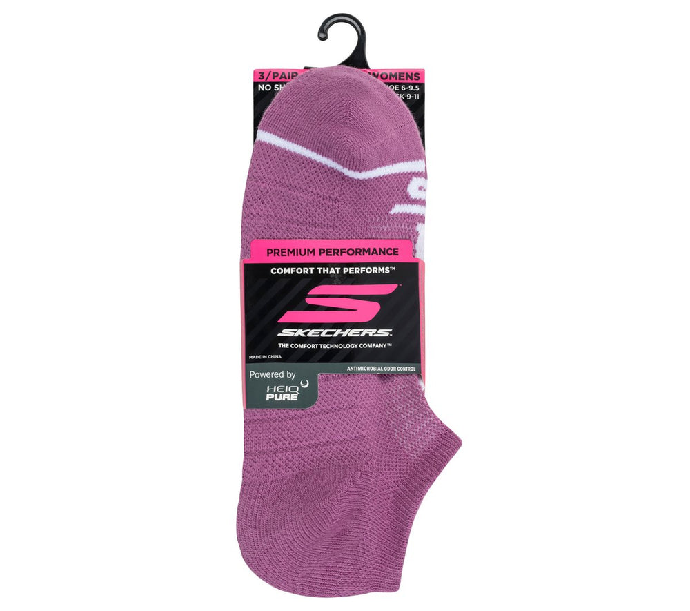 Skechers 3 Pack Women's No Show Premium Basic Socks