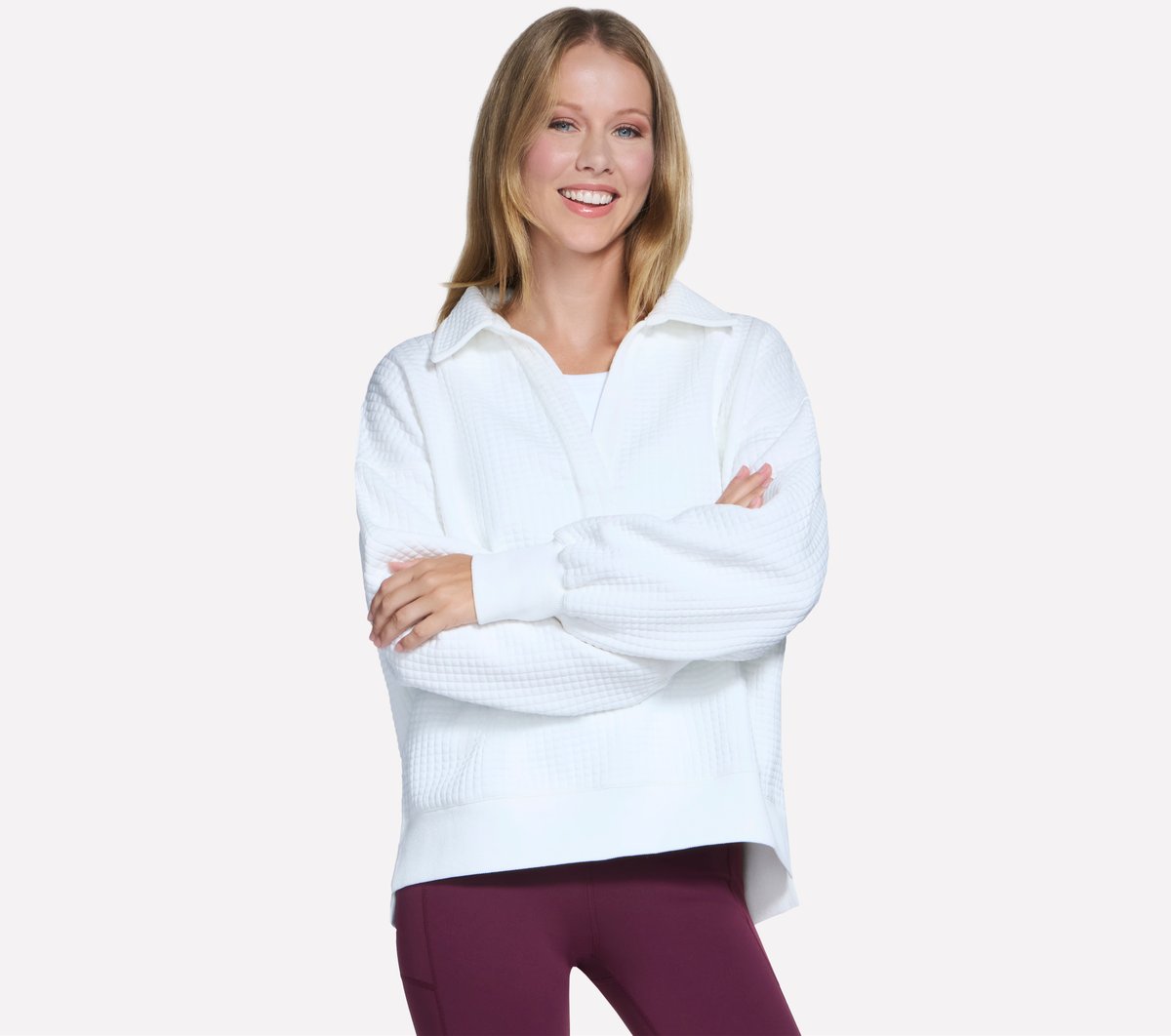 Skechers Downtown Cozy Fit Collared Long Sleeve