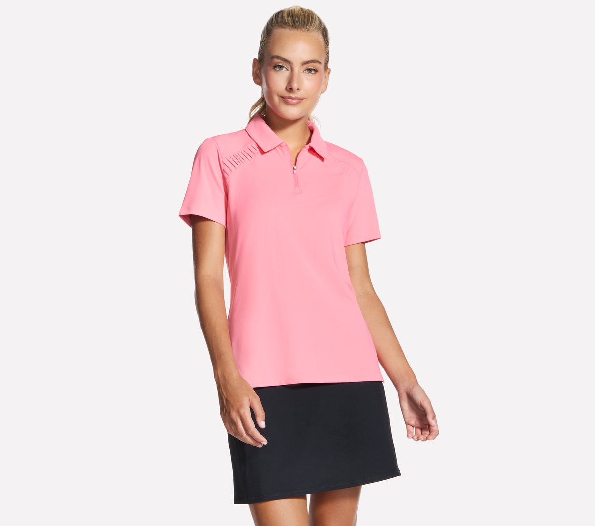 Skechers GO GOLF Short Sleeve Birdie Zip Front Polo