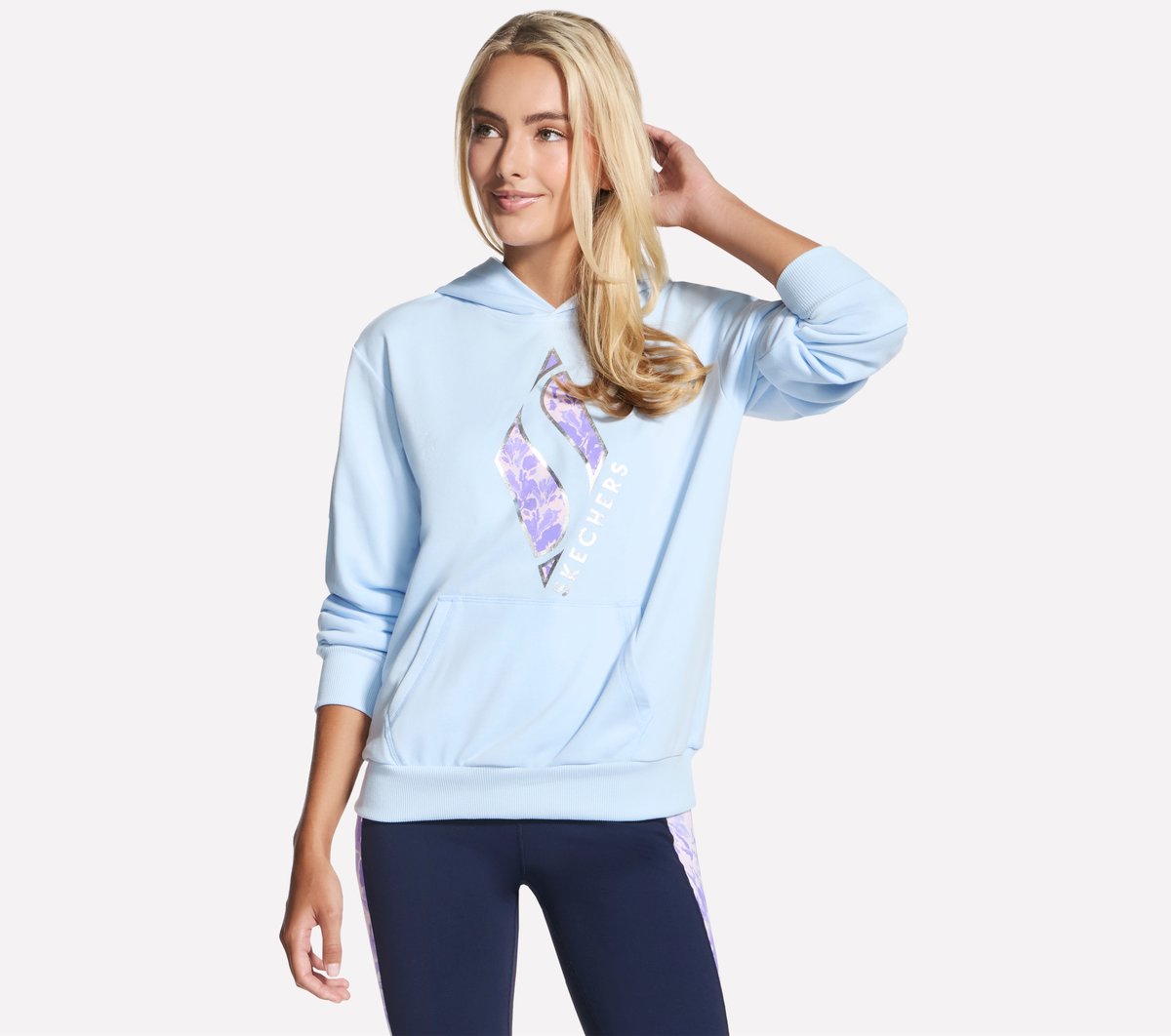 Skechers Floral Diamond Pullover Hoodie