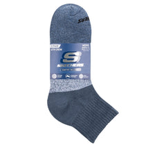 Skechers 3 Pack Men's Colorblock Quarter Socks