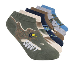 Skechers 6 Pack Boys' Dino Socks