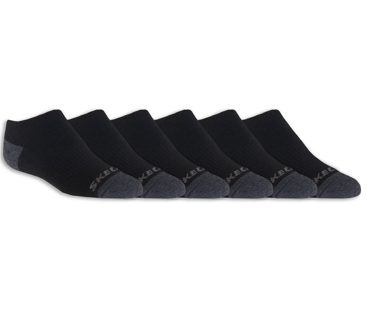 Skechers 6 Pack Boys' No Show Socks