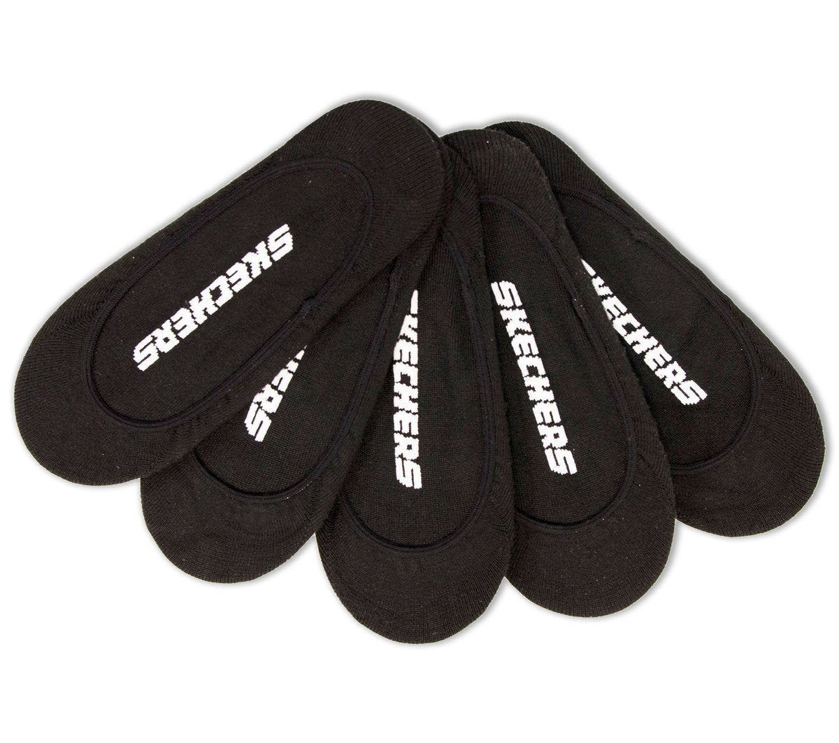 Skechers 5 Pack Non Terry Solid Liner Socks