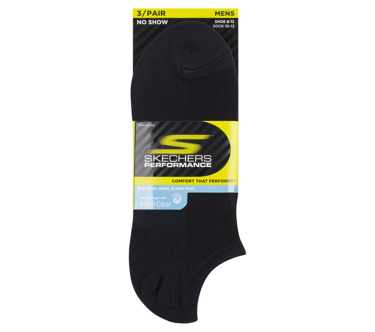 Skechers 3 Pack No Show Stretch Socks