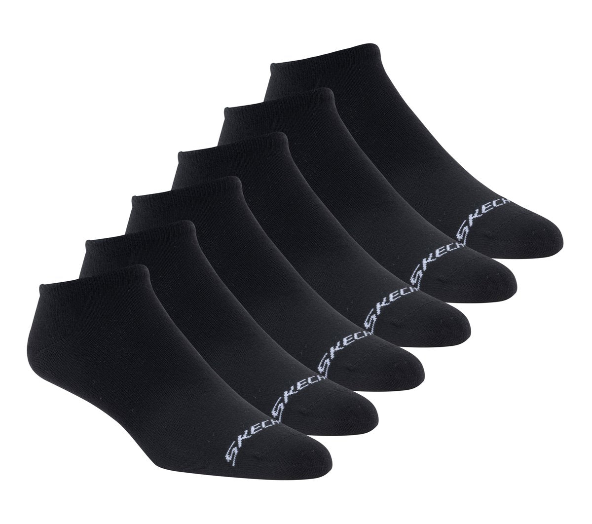 Skechers 6 Pack Men's Cotton No Show Socks