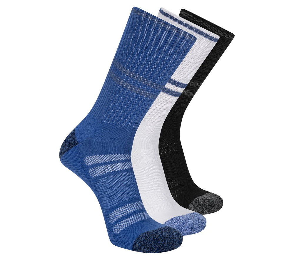 Skechers 3 Pack Men's Reflective Performance Crew Socks