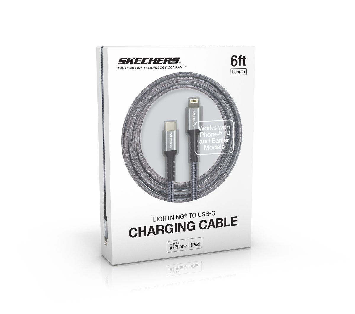 Skechers Lightning to USB-C Charging Cable