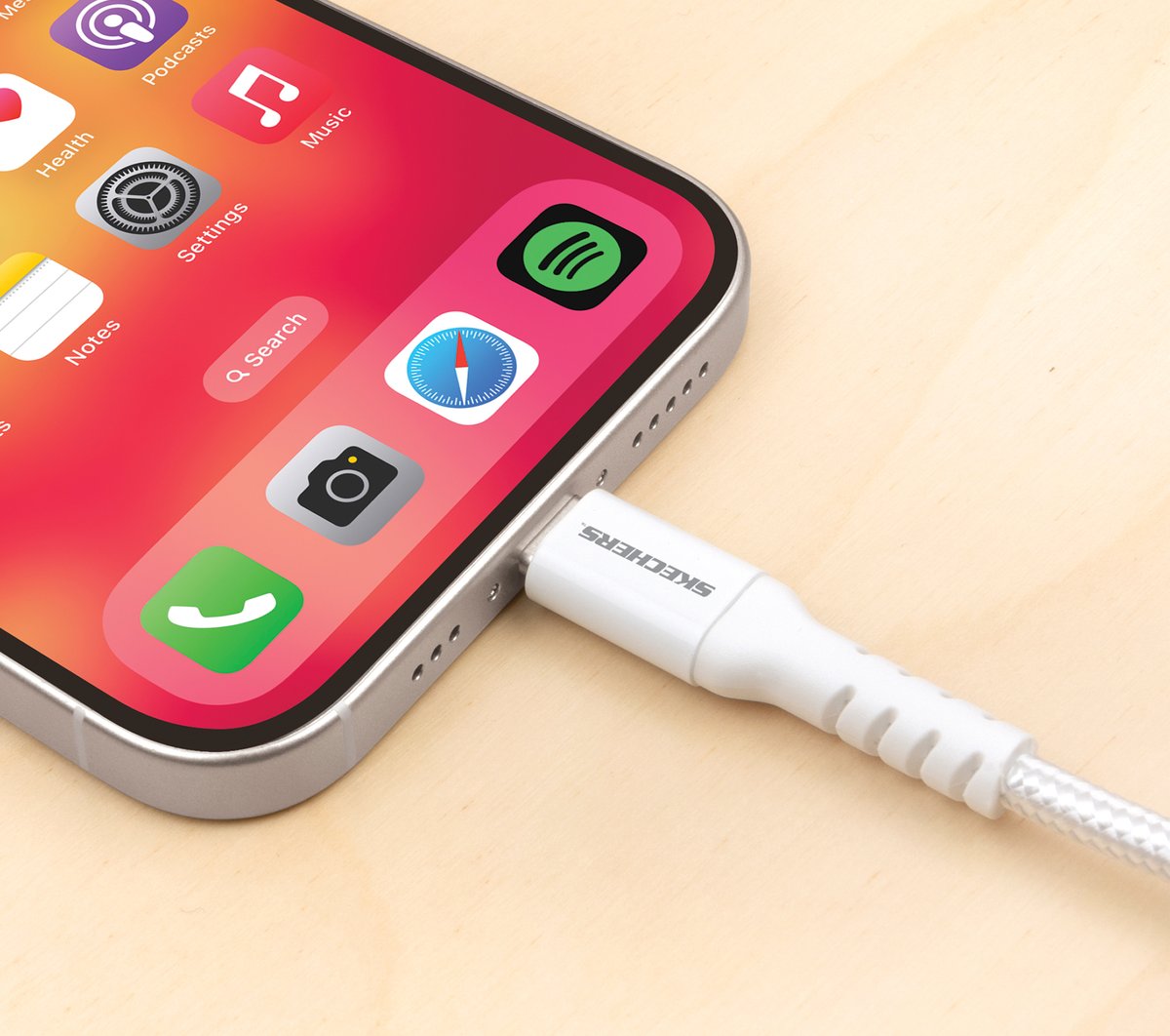 Skechers Lightning to USB-C Charging Cable